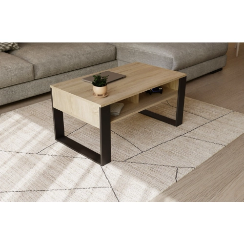 Stolik kawowy ST7 dąb sonoma prostokątny nowoczesny loft